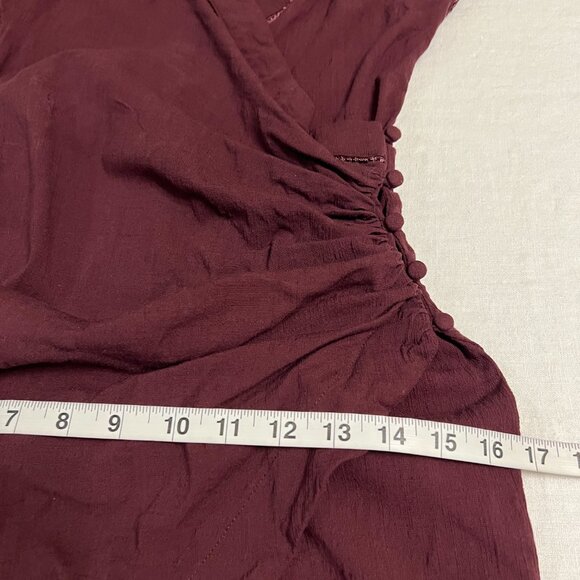 Free People Women's Mini Dress Red Rayon Sleeveless Size Small Party Dress - Picture 7 of 8